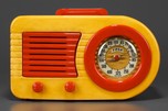 Great Fada 1000 Insert ’Bullet’ Catalin Radio Yellow + Red